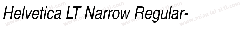 Helvetica LT Narrow Regular字体转换